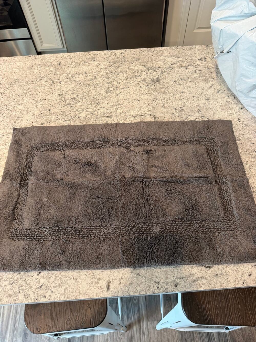 Turkish Cotton Non-Slip Bath Rug - 21x34 - Charcoal